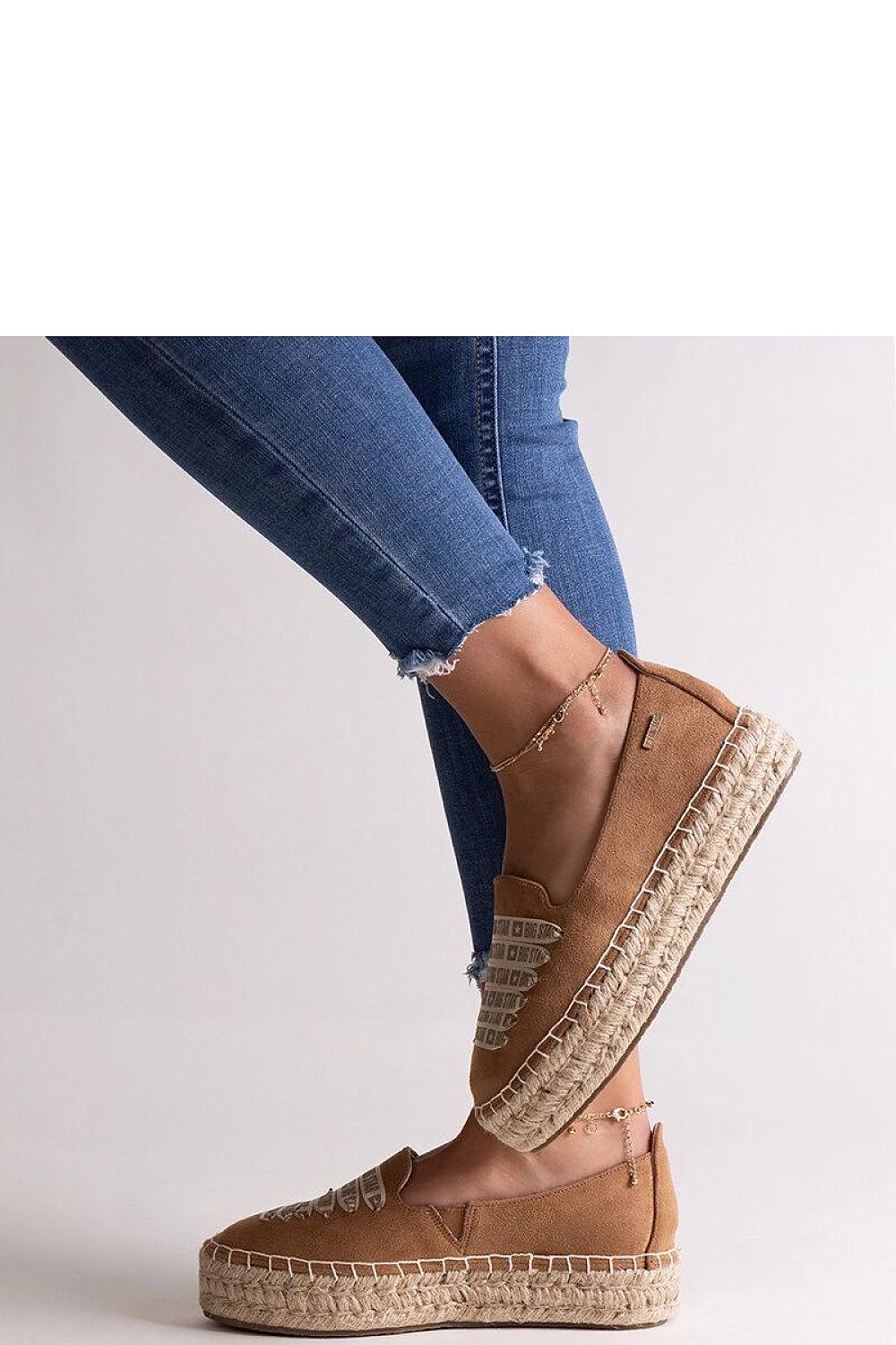 Brązowe espadryle Big Star JJ274892 - Solea