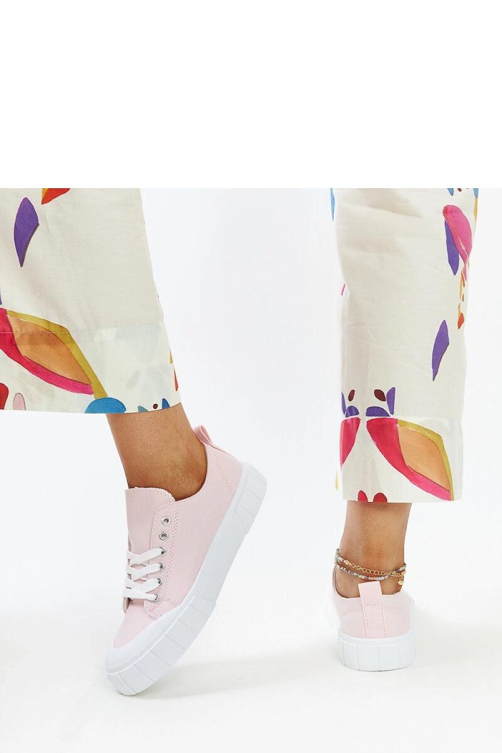 Różowe materiałowe trampki Eduarda - Solea