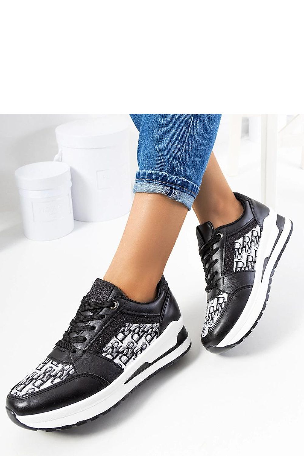 Czarne sneakersy Aloisia - Solea