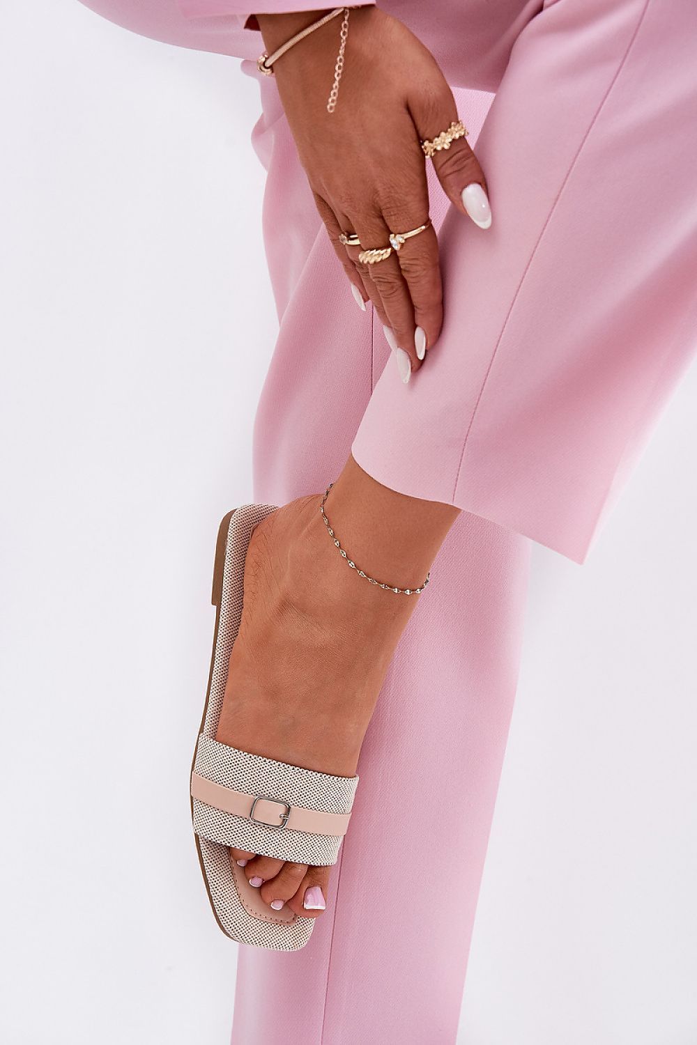 Sandał Klapki Model Zilina N75-60 Beige - Step in style