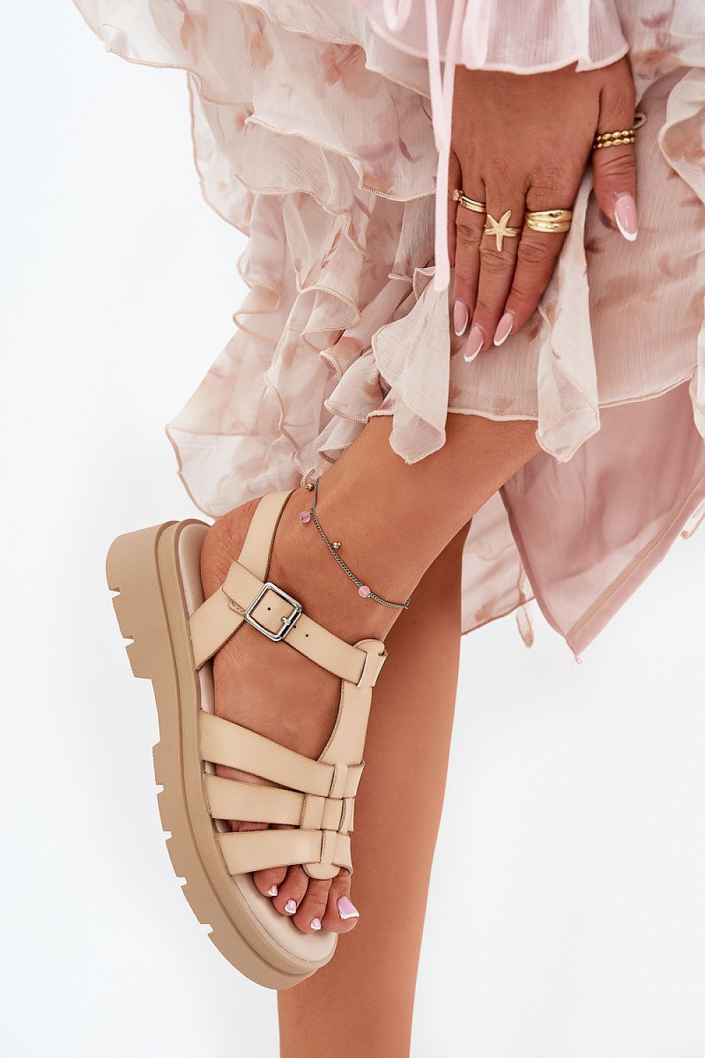 Sandały Model Nendales 5203 Beige - Step in style