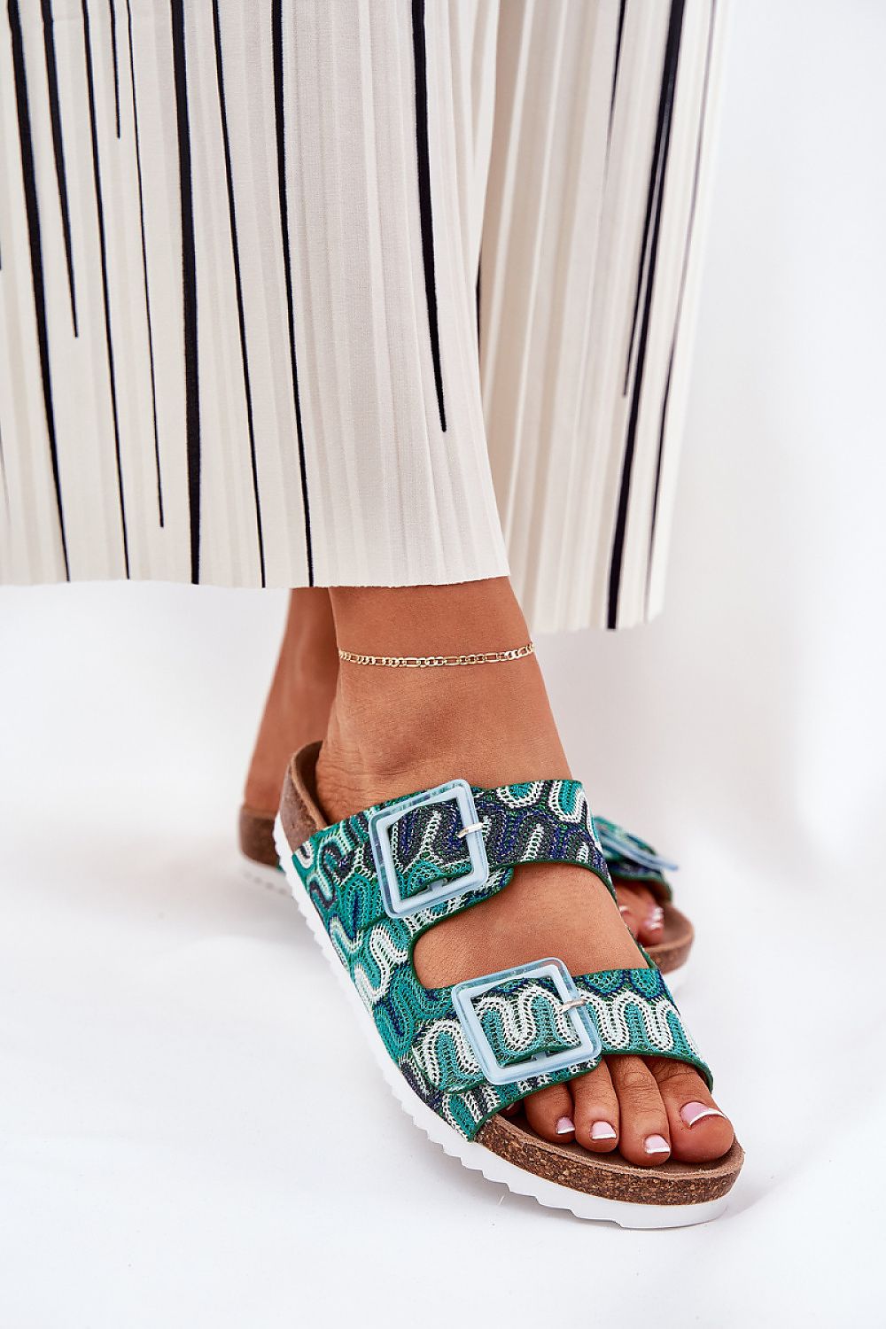 Sandał Klapki Model S.Barski RB51-006 Green - Step in style