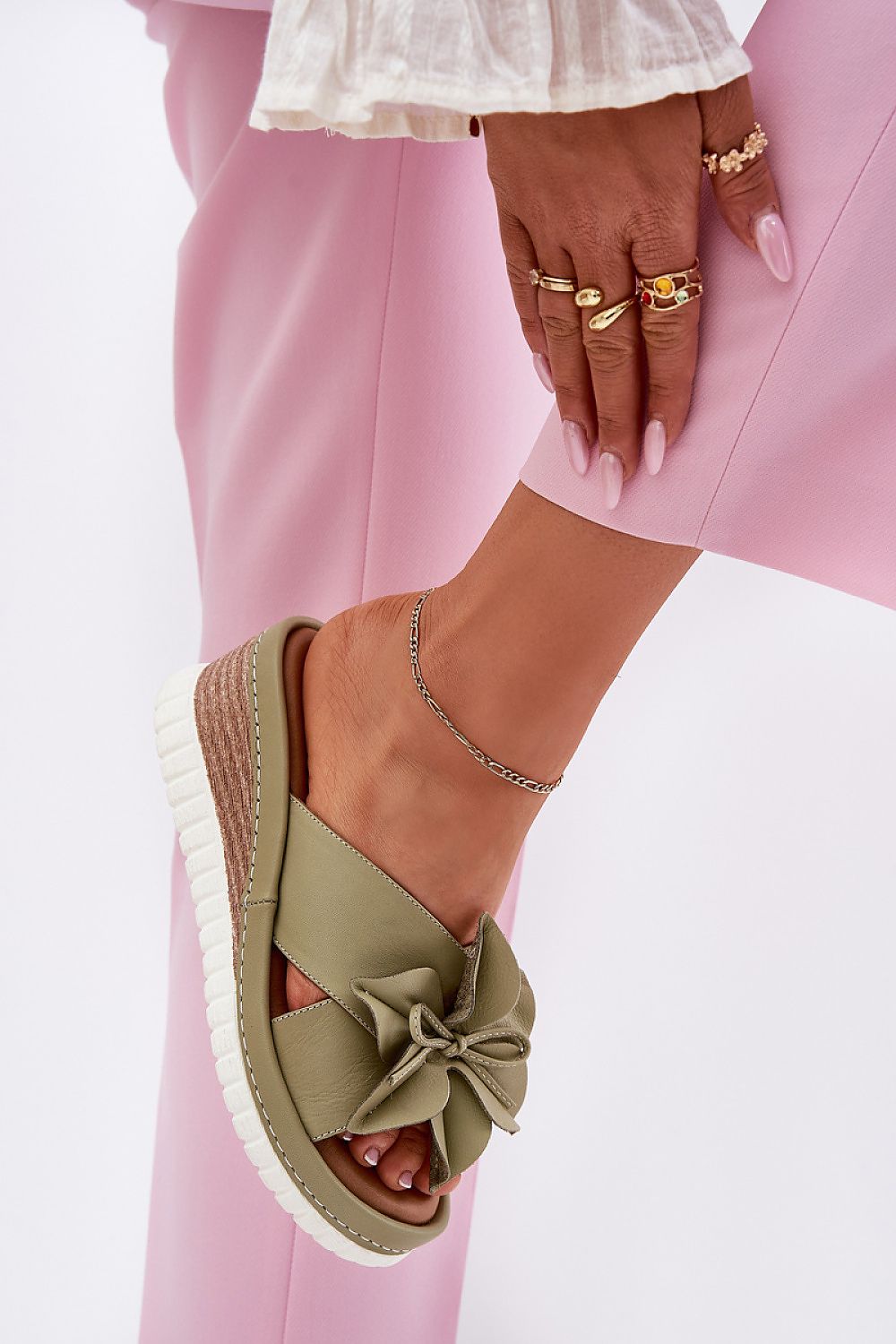 Sandał Klapki Model Artiker 52C0503 Green - Step in style