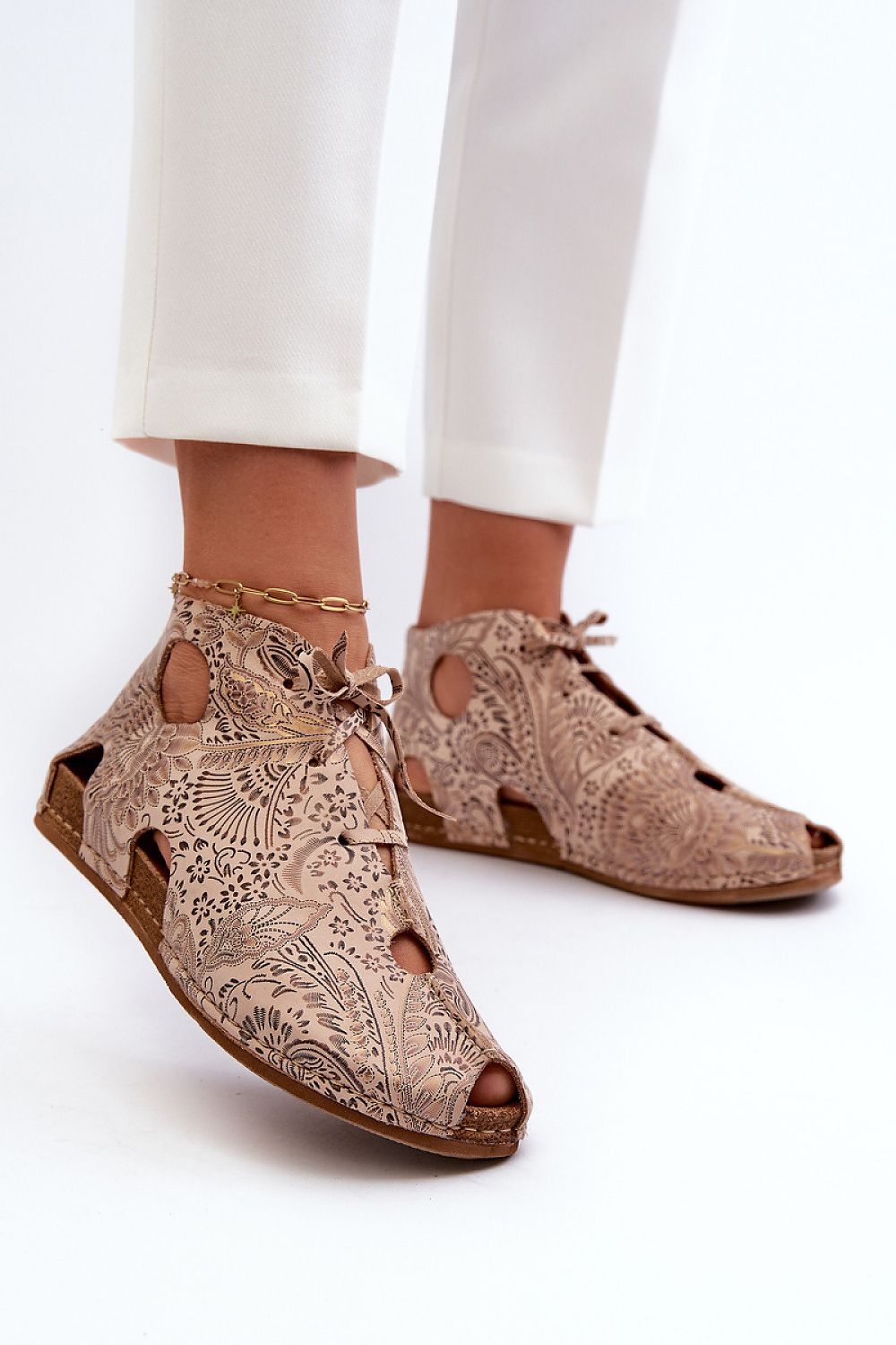 Botki Model Maciejka 03426-02 Beige - Step in style