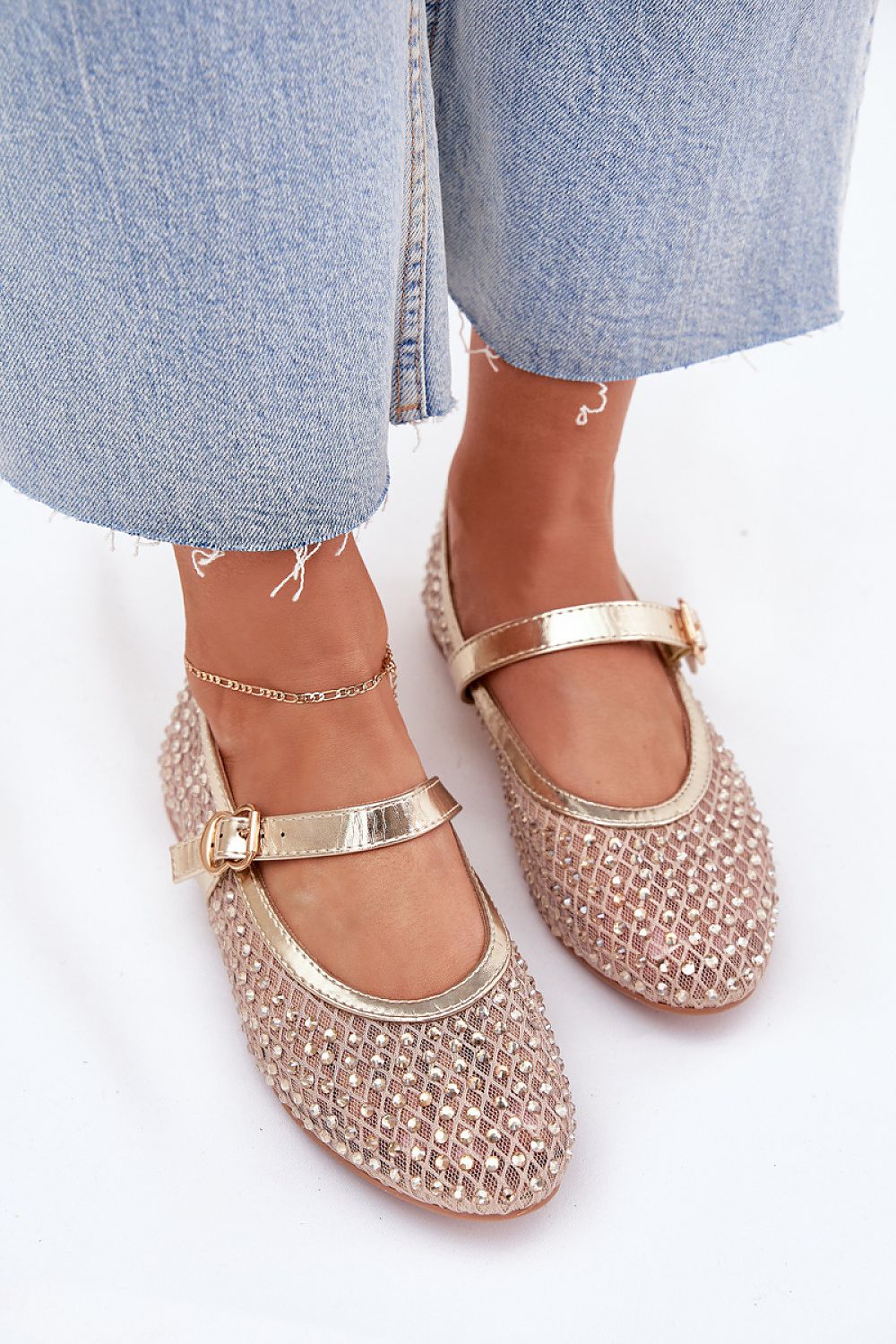 Baleriny Model Avirae JH387P Gold - Step in style