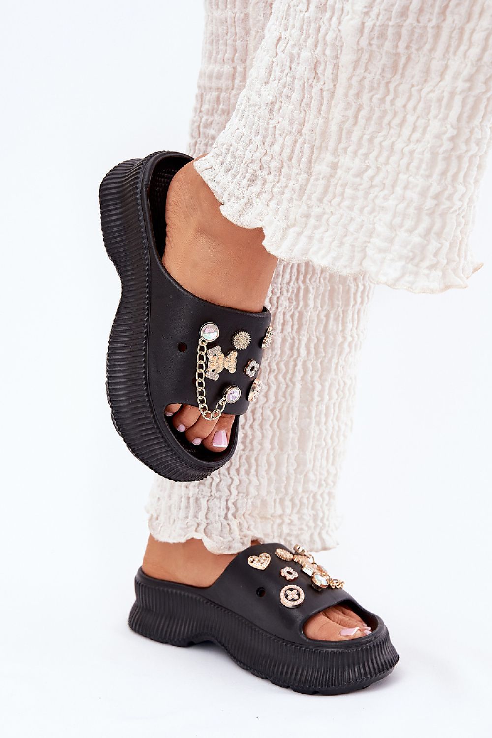 Sandał Klapki Model Hortiana M576 Black - Step in style