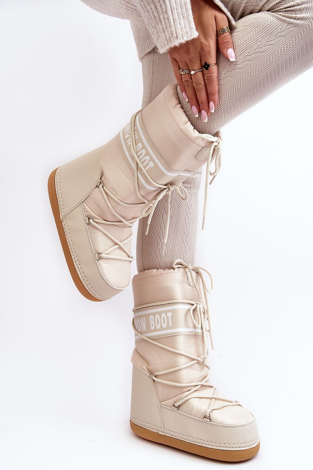   Śniegowce Model Venila NB618 Beige - Step in style 