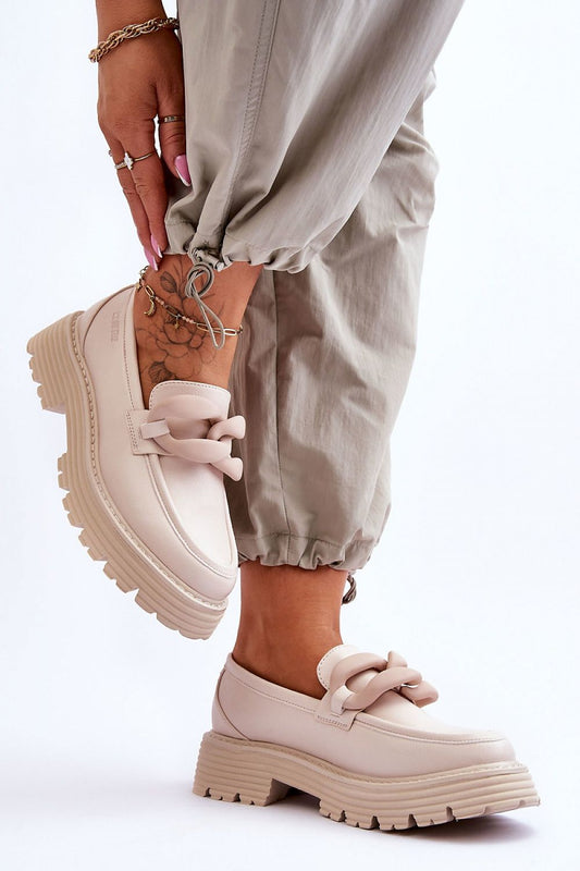   Mokasyny Model Big Star LL274581 Beige - Step in style 