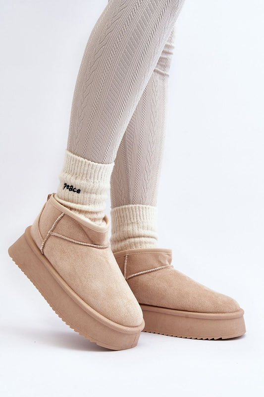   Śniegowce Model Caliksa UA-1855 Beige - Step in style 