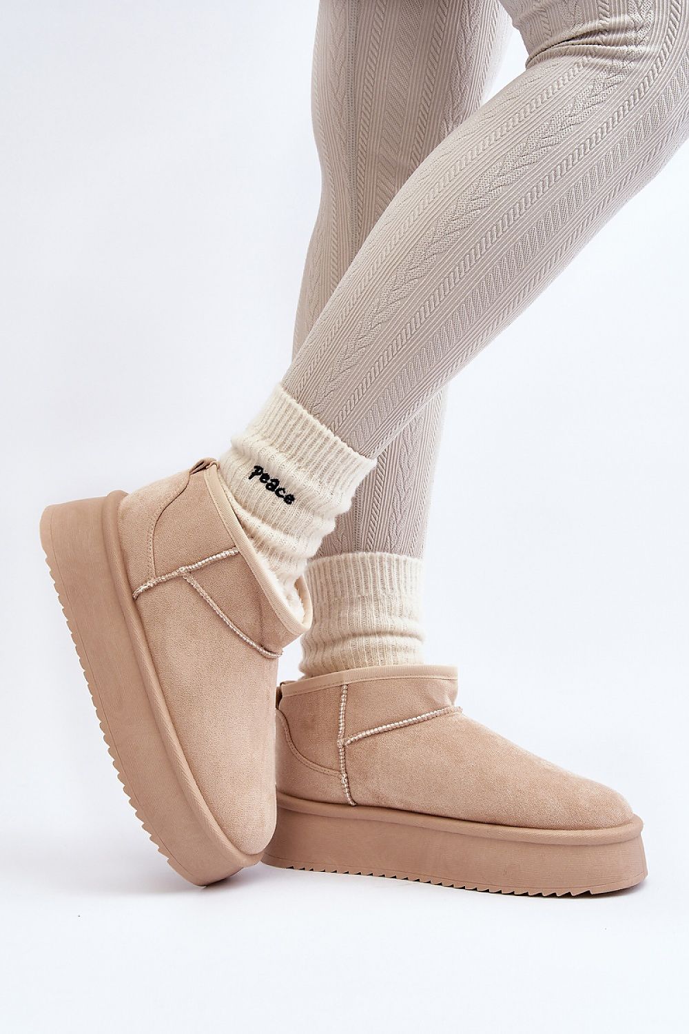   Śniegowce Model Caliksa UA-1855 Beige - Step in style 