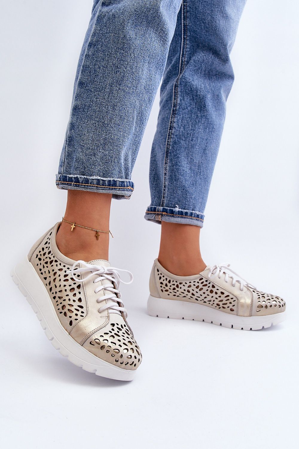   Półbuty Model Zazoo 2821/004 Gold - Step in style 