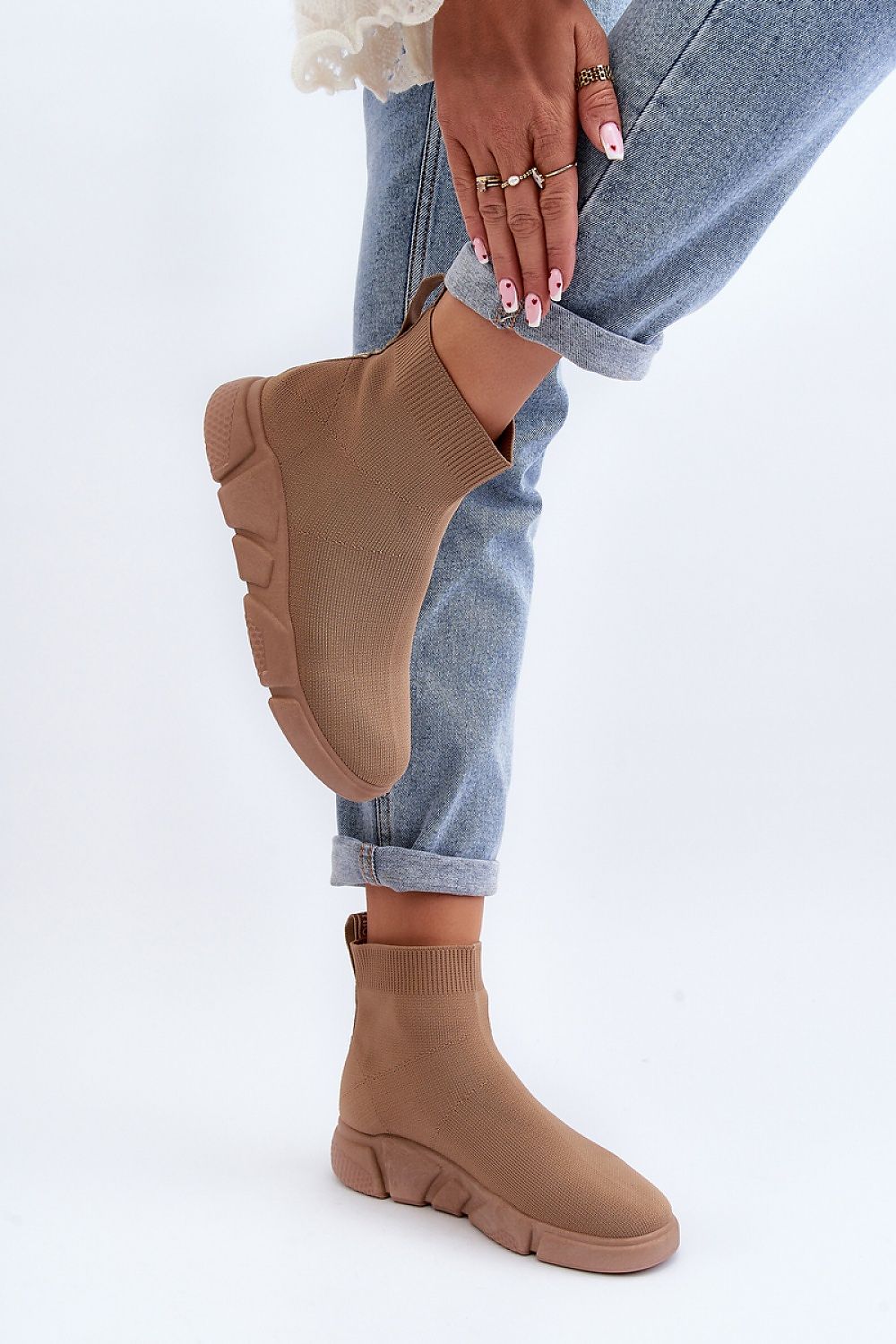   Buty Sportowe Model Zirila FC809-63 Beige - Step in style 