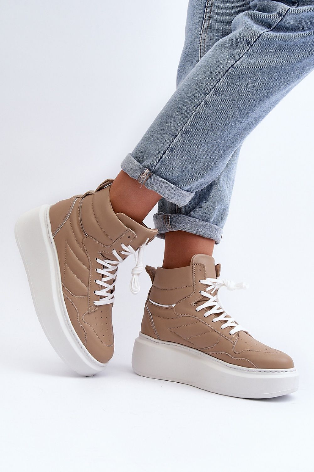   Buty Sportowe Model Zazoo 3392/X Beige - Step in style 