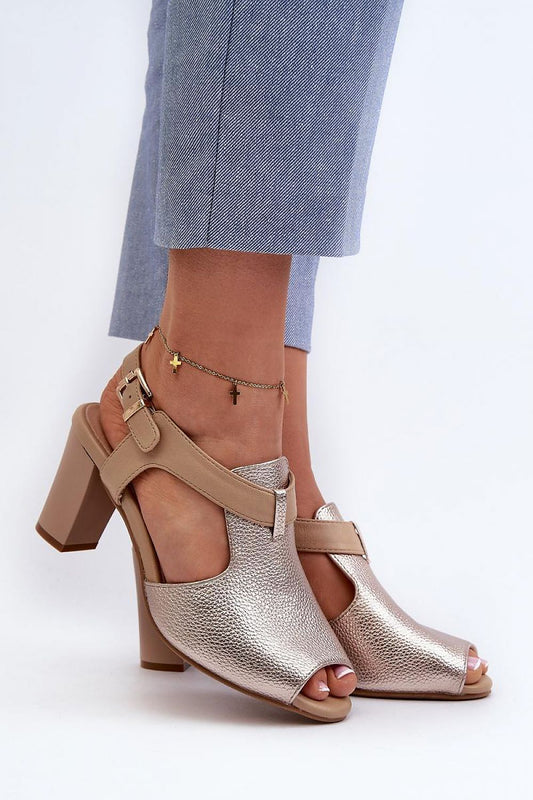  Sandały Model Queenmarie ASA228-3 Gold - Step in style 