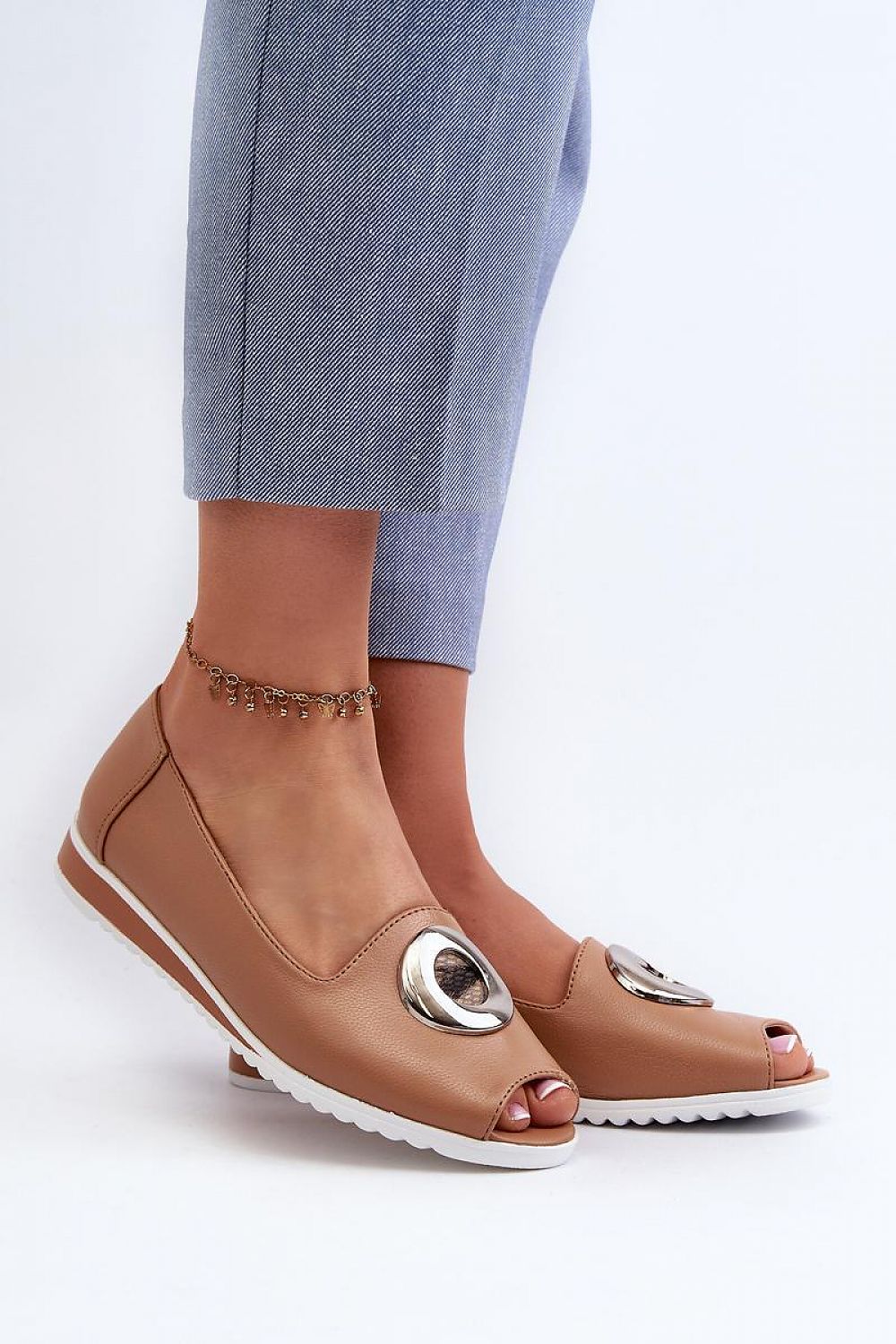   Czółenka Model Biolita ASA135-16 Dark Beige - Step in style 