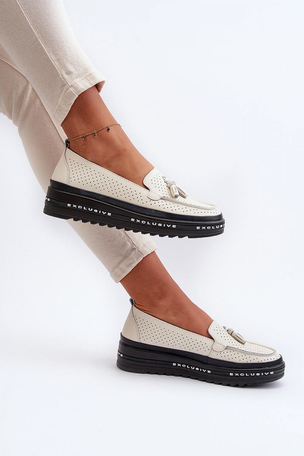   Mokasyny Model Assetnima 24PB18-7176 Beige - Step in style 