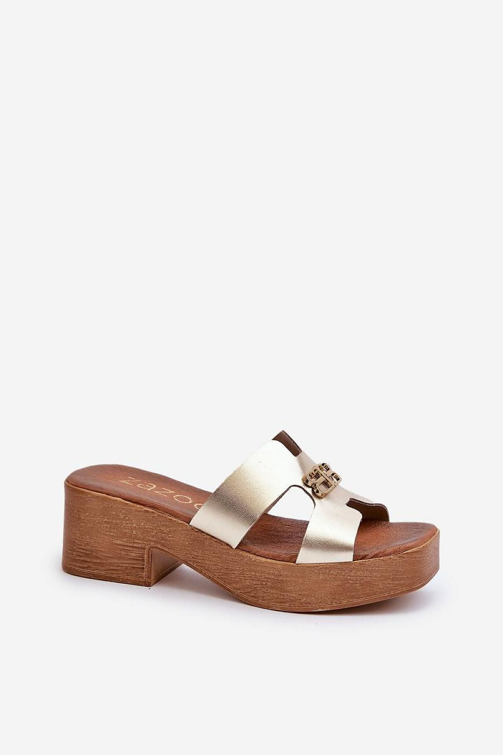  Sandał Klapki Model Zazoo 40412 Gold - Step in style 