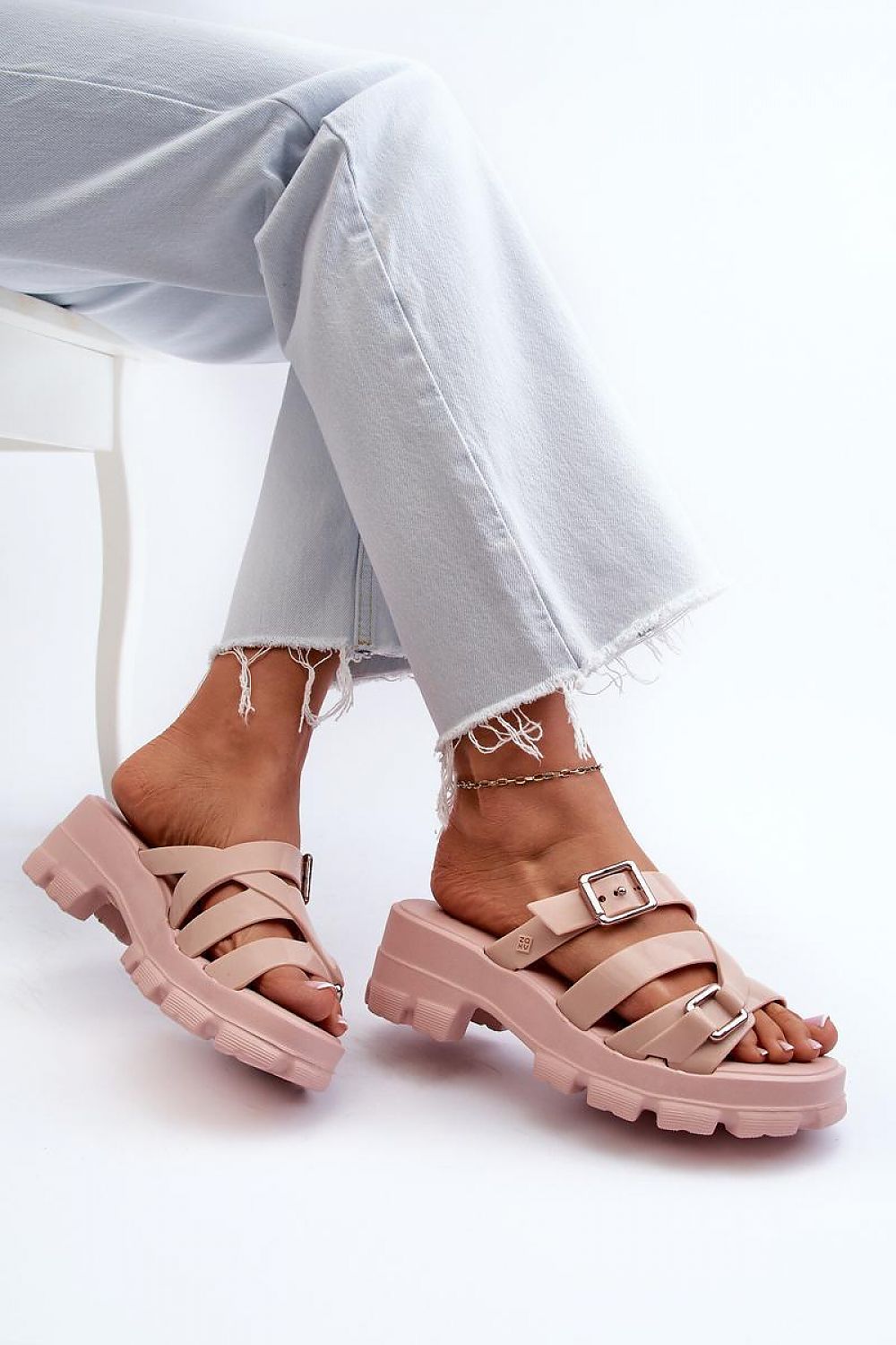  Sandał Klapki Model Zaxy NN285044 Light Pink - Step in style 