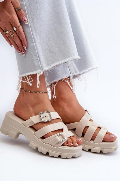  Sandał Klapki Model Zaxy NN285042 Light Beige - Step in style 
