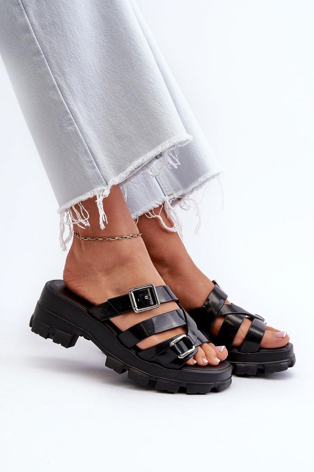  Sandał Klapki Model Zaxy NN285043 Black - Step in style 