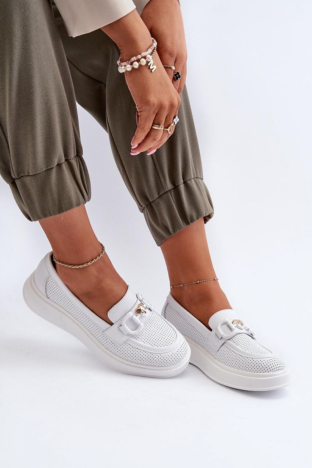   Mokasyny Model S.Barski LR720 White - Step in style 