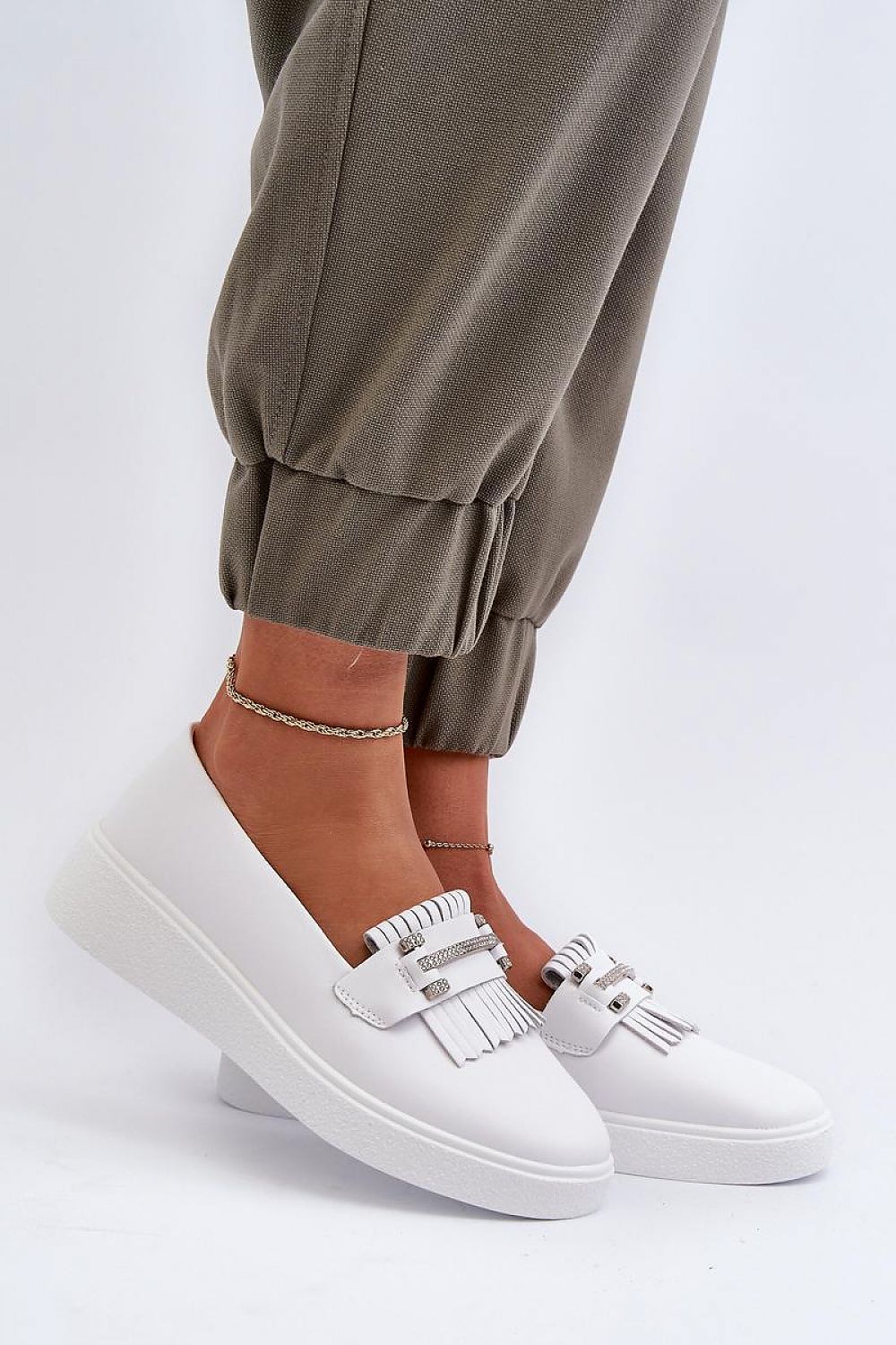   Mokasyny Model S.Barski LR590 White - Step in style 