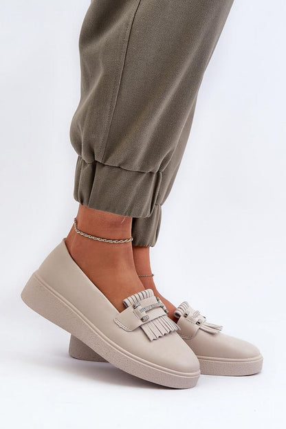   Mokasyny Model S.Barski LR590 Beige - Step in style 