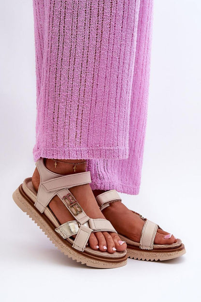  Sandały Model Zazoo 50103 Beige - Step in style 