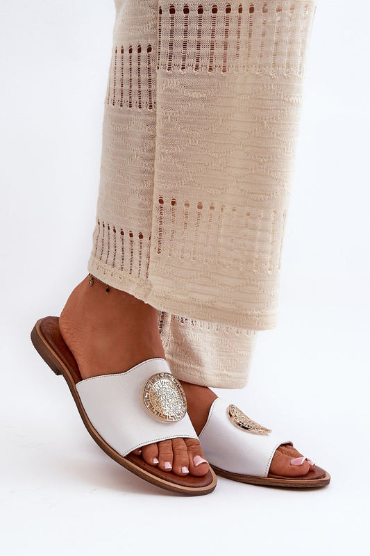  Sandał Klapki Model Zazoo 2938 White - Step in style 