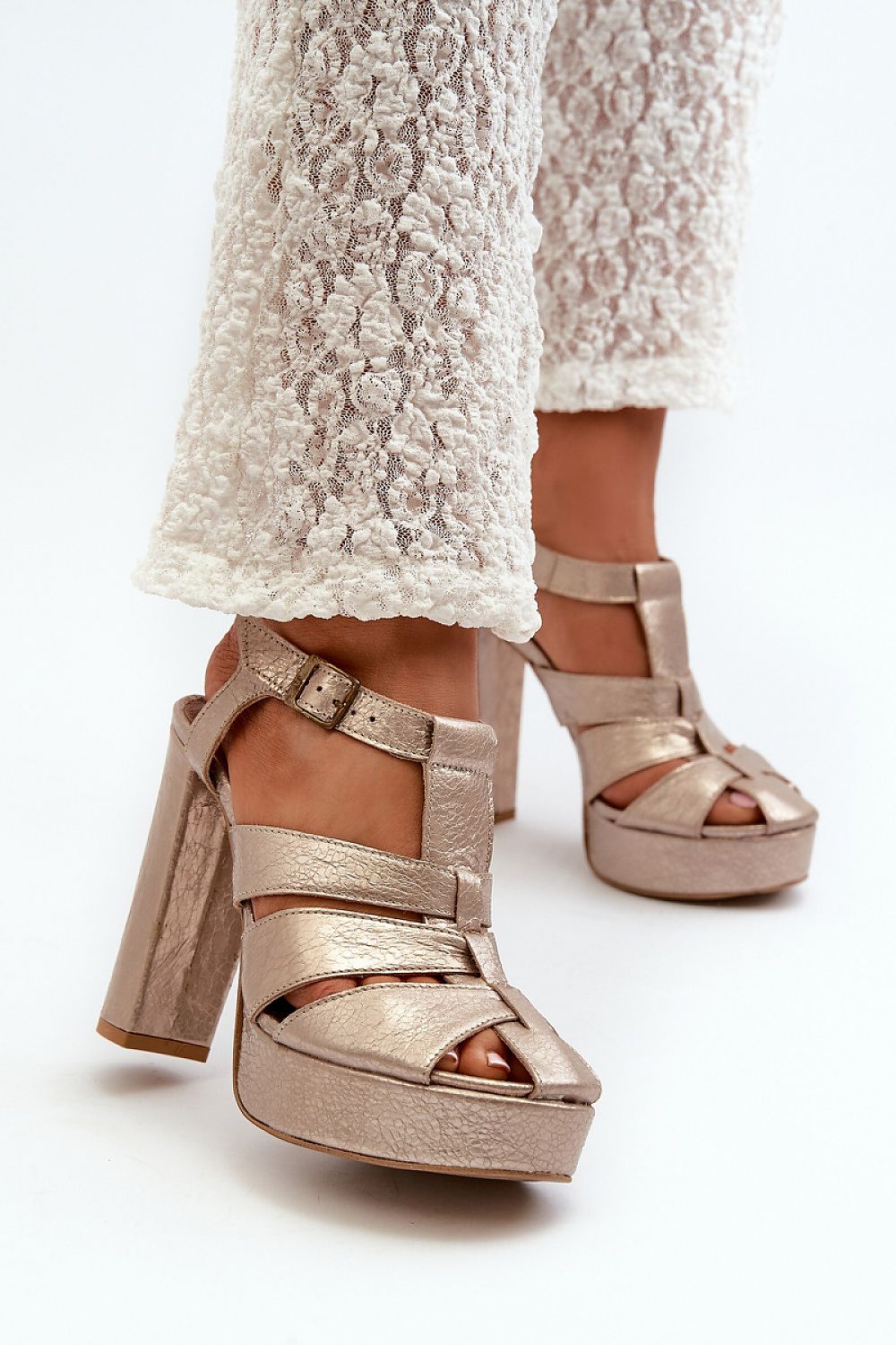  Sandały Model Maciejka 06050-25 Gold - Step in style 