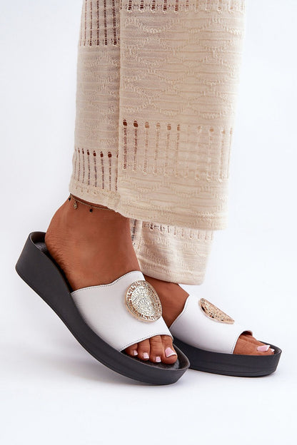  Sandał Klapki Model Zazoo 2920 White - Step in style 