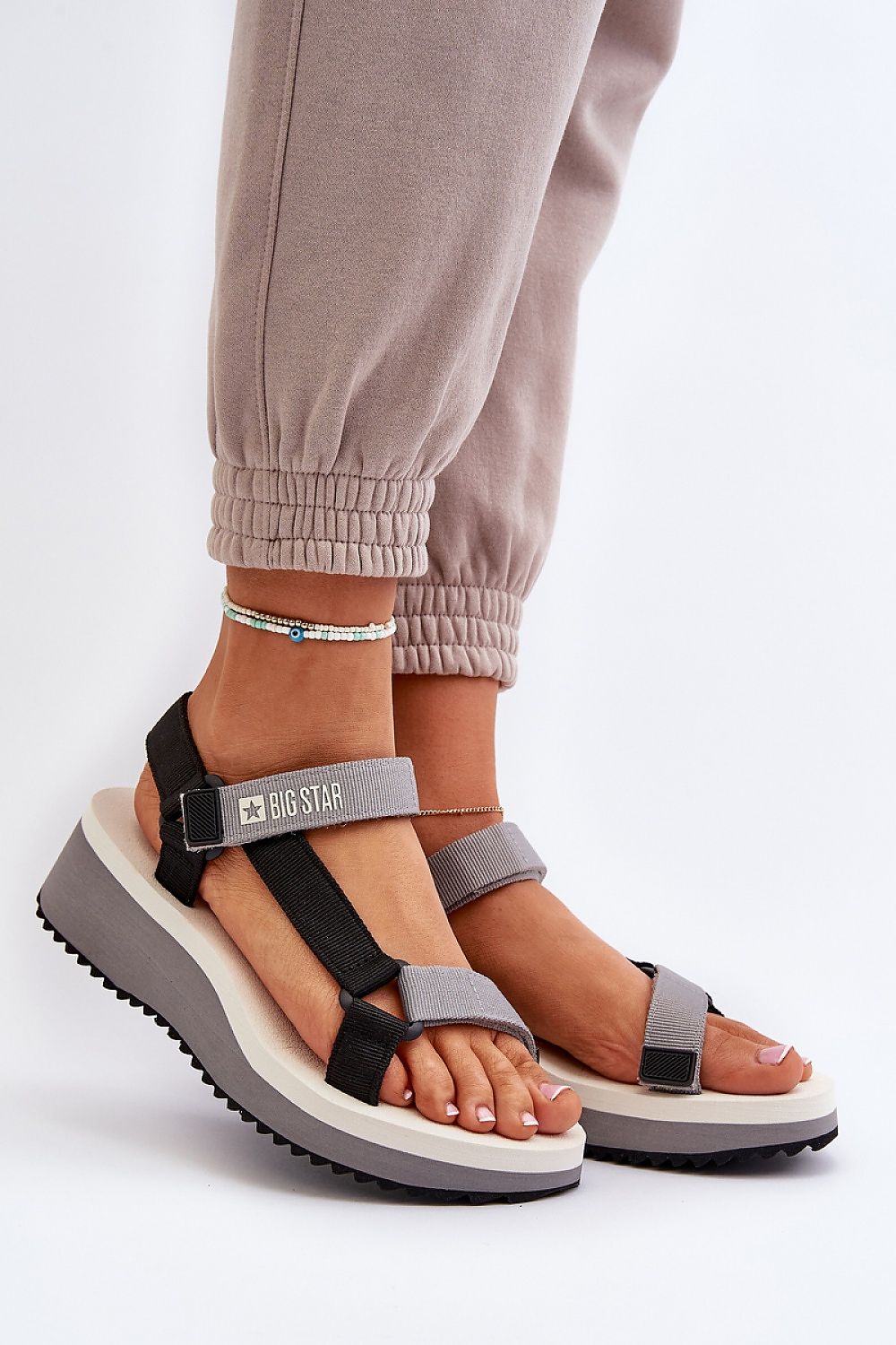  Sandały Model Big Star NN274A054 Grey - Step in style 