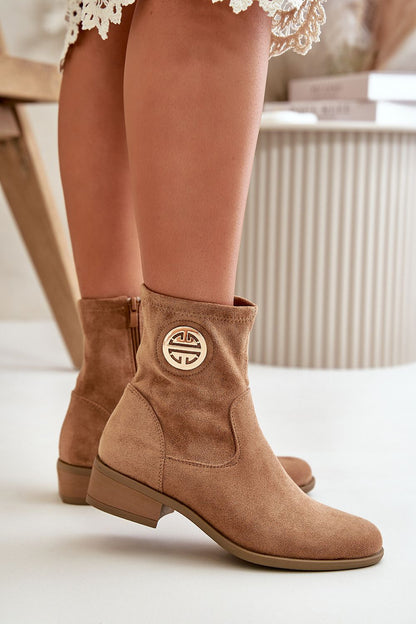   Botki Model Lerioria ASA198-28 Beige - Step in style 