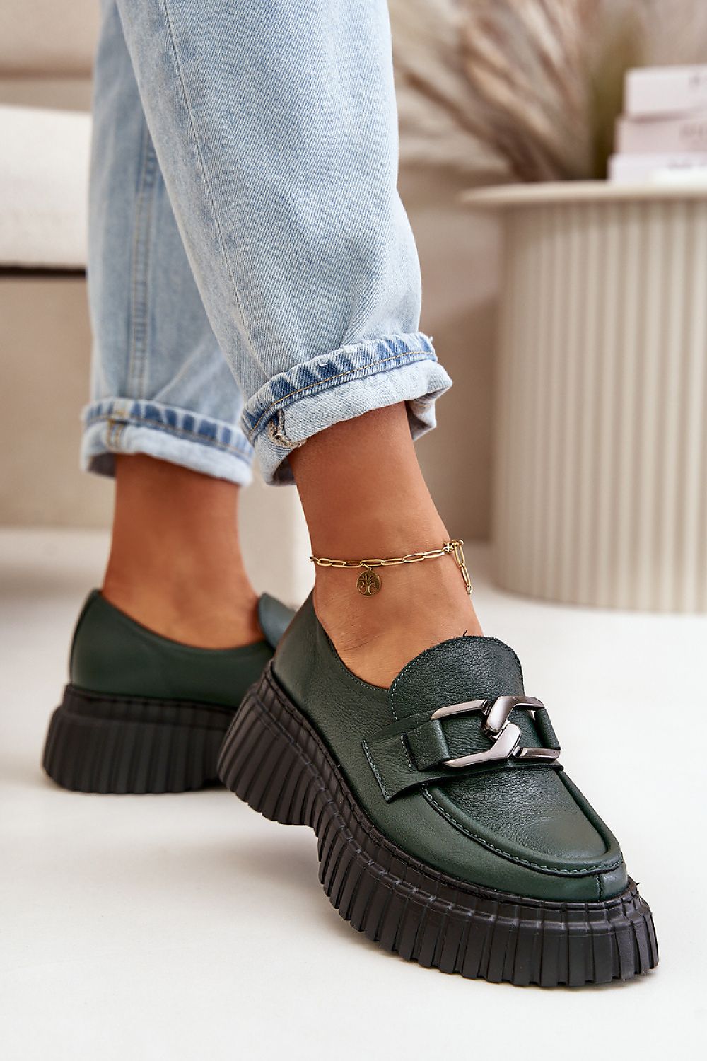   Półbuty Model Zazoo 20176 Dark Green - Step in style 