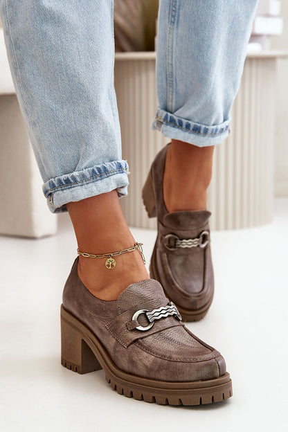   Półbuty Model Zazoo 20175 Dark Beige - Step in style 