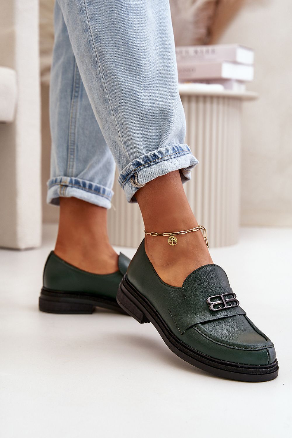   Półbuty Model Zazoo 20174 Dark Green - Step in style 