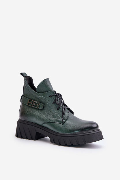   Botki Model Zazoo 60483 Dark Green - Step in style 