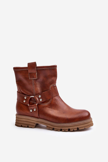   Botki Model Lewski 3610 Brown Skóra - Step in style 