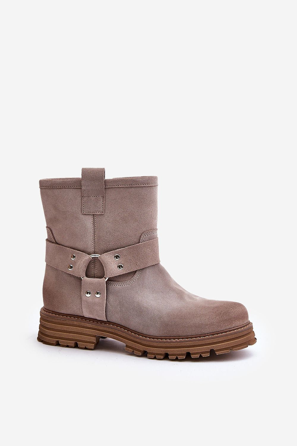   Botki Model Lewski 3610 Cappuccino Zamsz - Step in style 