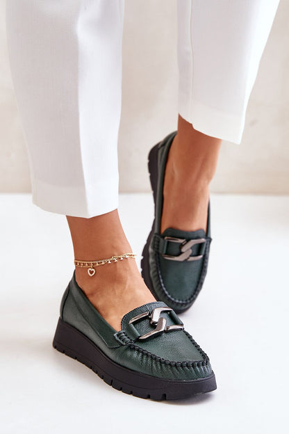   Mokasyny Model Zazoo 10141 Dark Green - Step in style 