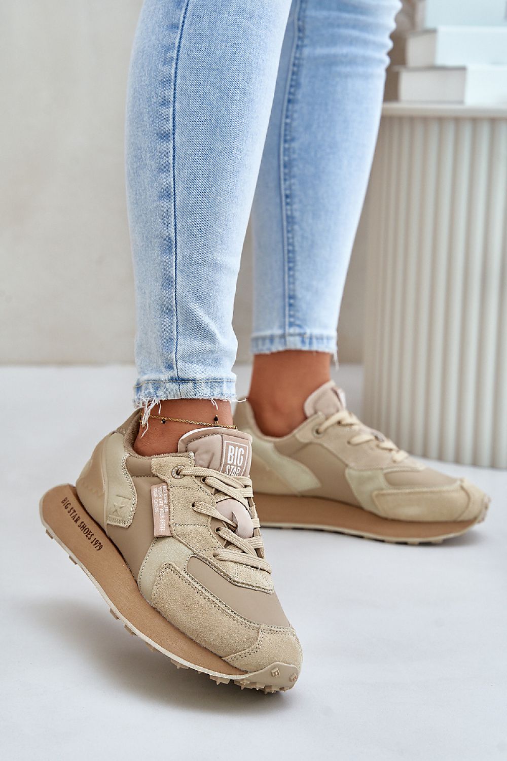   Buty Sportowe Model Big Star OO274564 Hi-Polly System Beige - Step in style 