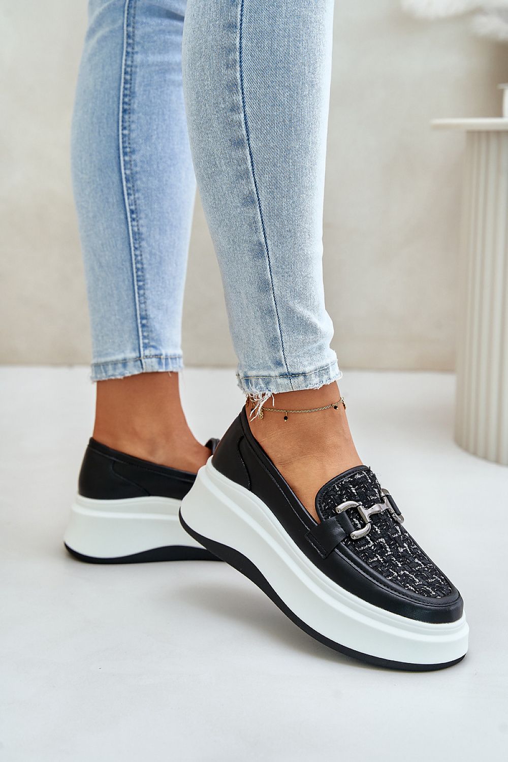   Mokasyny Model Vinceza 89105 Black - Step in style 