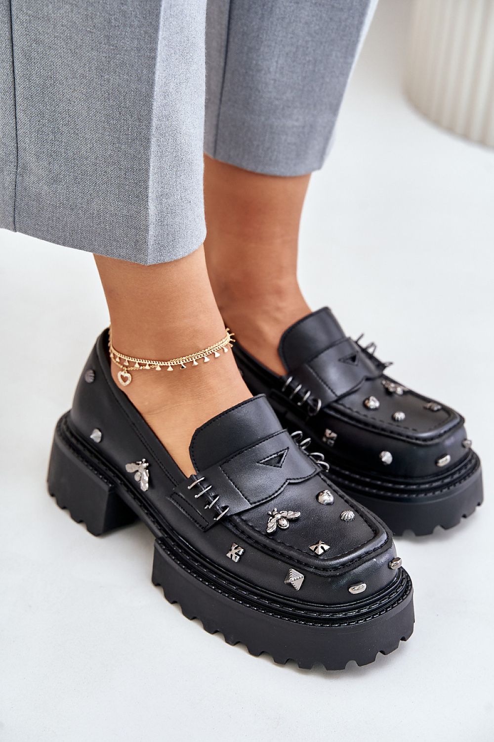   Półbuty Model DA MR880-102 Black Skóra - Step in style 