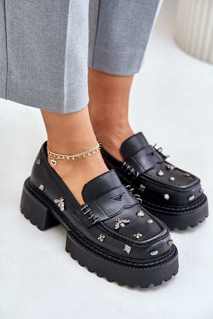   Półbuty Model DA MR880-102 Black Skóra - Step in style 