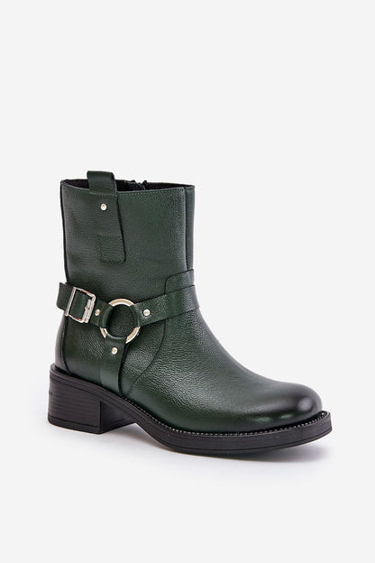   Botki Model Zazoo 60480 Dark Green - Step in style 