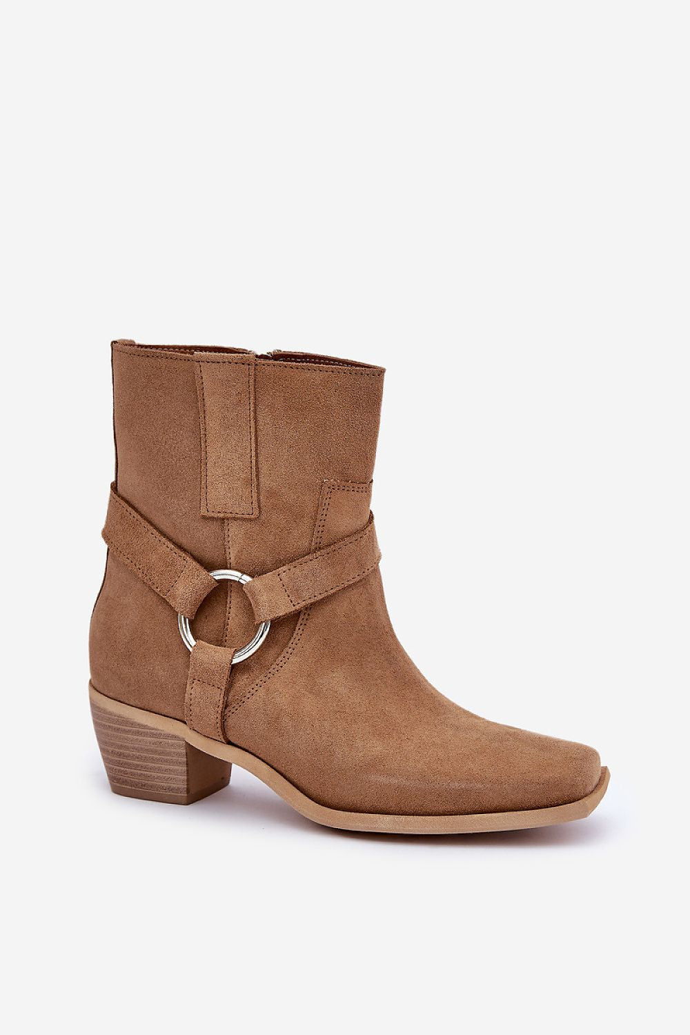   Botki Model Zazoo 3444/2 Beige Zamsz - Step in style 