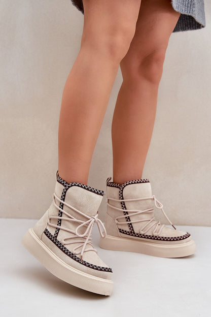   Śniegowce Model Naleris MD1094-7 Light Beige - Step in style 