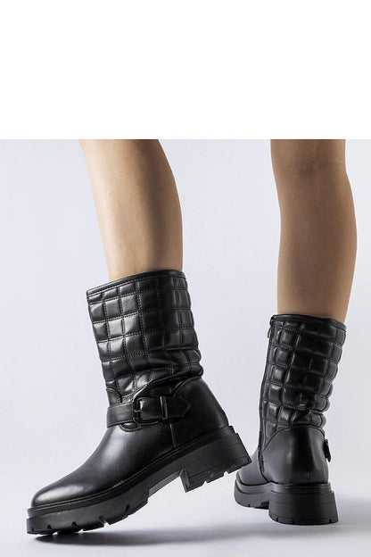   Czarne botki z pikowana cholewką Bluffs - Solea 