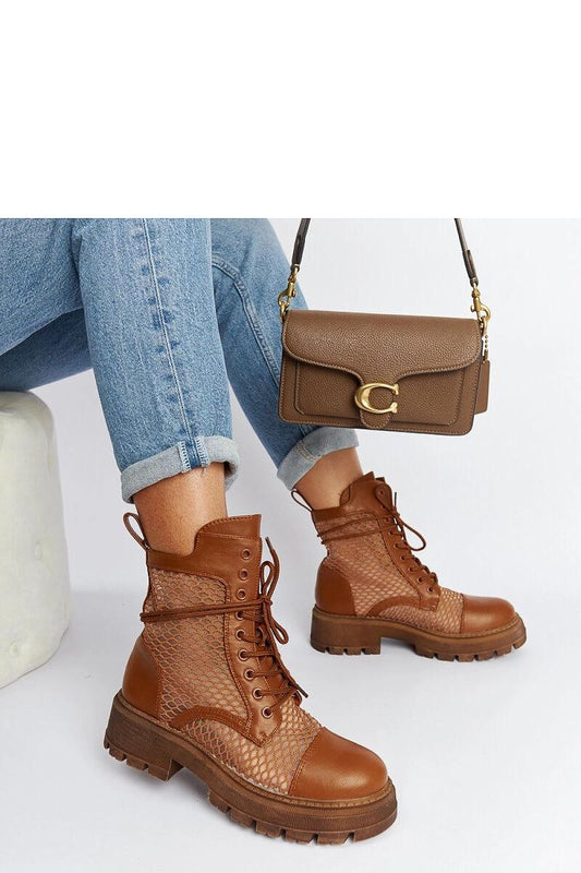   Brązowe prześwitujące trapery Waldeck - Solea 