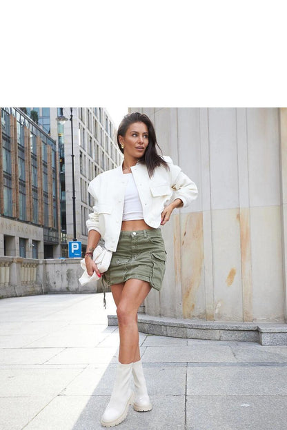   Beżowe skarpetkowo-lakierowane botki Albertina - Solea 